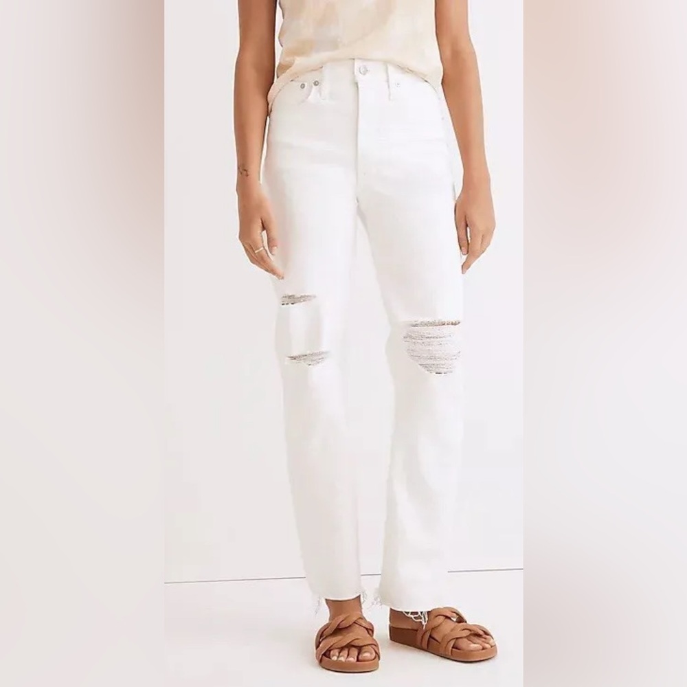 Madewell The Perfect Vintage Straight Leg Distressed Jeans SZ 24